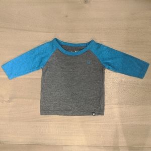 ⭐ Hurley Grey & Blue Long Sleeve T- Shirt 12 Month